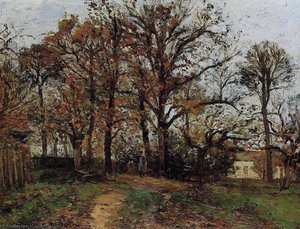 Copaci Pe Deal, Toamnă, Peisaj În Louveciennes — Camille Pissarro
