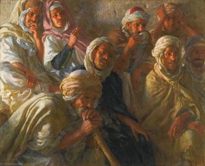 Spectateurs Admirant Une Danseuse — Alphonse-étienne Dinet