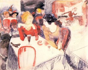 Nana, seated left, and satin at Laure's Restaurant