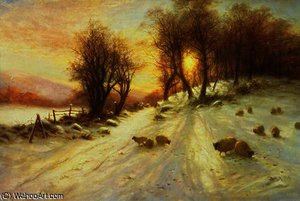 Sheep In Winter Snow — Joseph Farquharson