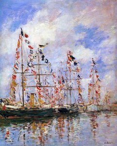 Segelschiffe In Deauville — Eugène Louis Boudin