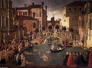 Miracle Of The Cross At The Bridge Of San Lorenzo — Gentile Bellini
