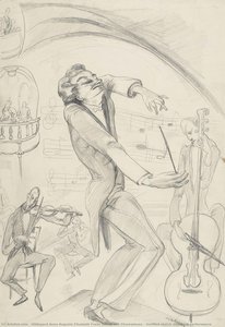 Untitled Sketch Depicting Performance — Hildegard Anna Augusta Elisabeth Freiin Rebay Von Ehrenwiesen