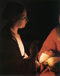 Il Nuovo Nato (dettaglio) — Georges De La Tour