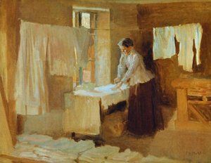 Silittäjä, Harjoitelma Teokseen Pesijättäriä — Albert Edelfelt