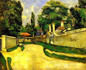 Häuser Am Straßenrand — Paul Cézanne