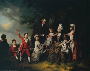 A Family Group In A Landscape — Francis Wheatley