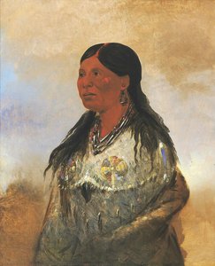 Hón-je-a-pút-o, Wife Of Bear-catcher — George Catlin