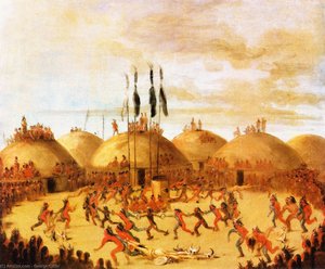 Danza Mandan (conosciuta Anche Come L'ultima Corsa, Cerimonia O-kee-pa Dei Mandan) — George Catlin