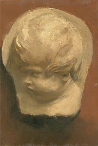 Study Of A Cast Of A Child's Head — Victor Pasmore