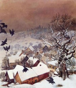 Randegg In The Snow With Ravens — Otto Dix
