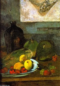 Still Life Avec Delacroix Dessin — Eugène Henri Paul Gauguin