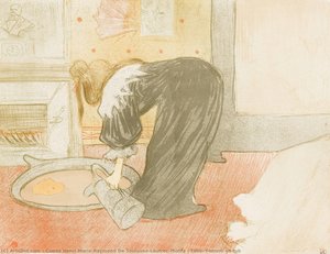 Elles, Frau An Der Zuber — Comte Henri Marie Raymond De Toulouse-lautrec-monfa