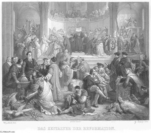 Die Reformation Gustav Eilers Nach Wilhelm Von Kaulbach — Wilhelm Von Kaulbach