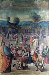 Story Of Moses (the Israelites Gathering Manna) — Lorenzo Costa (the Elder)