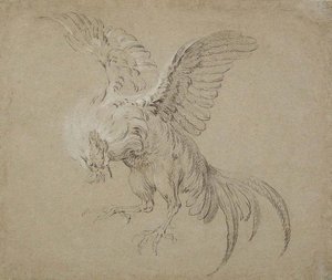 A Fighting Rooster — Jean-baptiste Oudry