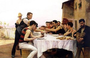 The Rowers Of The Meurthe — Émile Friant