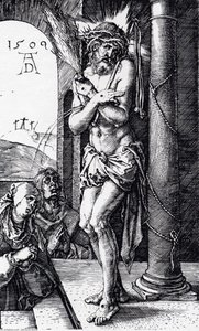 Man Of Sorrows By The Column (engraved Passion) — Albrecht Dürer