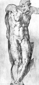 Study Of A Nude Man — Michelangelo Morlaiter