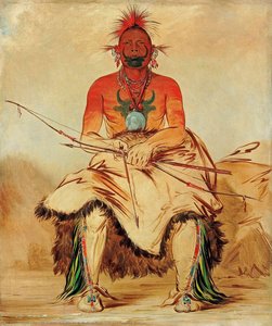La Dóo Ke A, Buffalo Bull, Un Grande Guerriero Pawnee — George Catlin