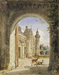 The Facade Of Abbotsford, Seen Through The Entrance Gate — Sir William Allan