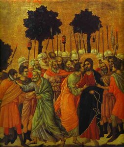 Maestó (back, Central Panel), The Seizing Of Jesus — Duccio Di Buoninsegna