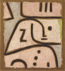 WI (In Memoriam) – Cette œuvre est une magnifique illustration de l'approche artistique unique de Paul Klee, intégrant des éléments d'expressionnisme, cubisme et surréalisme dans une composition abstraite pleine de douceur mélancolique.