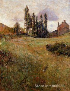 Les Chiens Courant Dans Un Champ — Eugène Henri Paul Gauguin