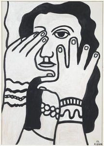 Die Frau Mit Schwarzen Haaren — Fernand Léger