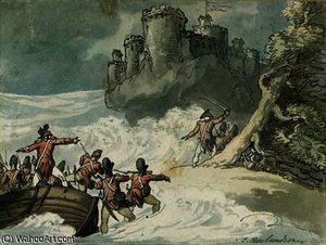 Soldiers Storming A Castle — Thomas Rowlandson