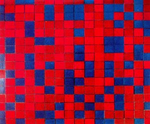 Composizione A Scacchiera Con Colori Scuri — Piet Mondrian
