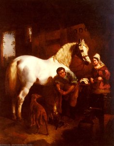 The Village Blacksmith — John Frederick Herring Kıdemli
