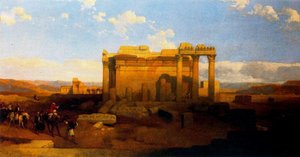 The Small Temple Ruins In Baalbec — David Roberts