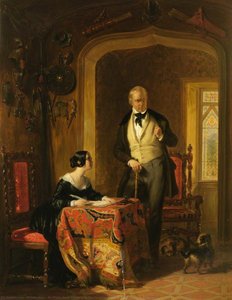 Sir Walter Scott Dictating To His Daughter, Anne, In The Armoury At Abbotsford — Sir William Allan