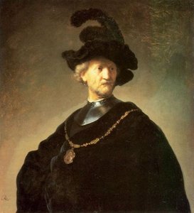 Staršinski Moški Z Črno Beretko — Rembrandt
