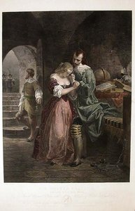 Sir Walter Raleigh Parting With His Wife — Emanuel Gottlieb Leutze
