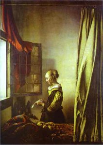 Fille Lisant Une Lettre À La Fenêtre Ouverte — Johannes Vermeer