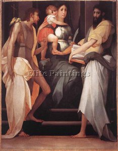 Madonna Enthroned Between Two Saints — Rosso Fiorentino