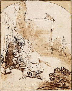 The Prophet Jonah Before The Walls Of Nineveh, C. 1655 — Rembrandt Van Rijn