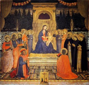The Virgin And Child Enthroned With Angels And Saints — Fra Angelico