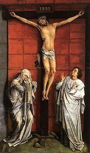 Christ Auf Dem Kreuz Mit Maria Und St. Johannes — Rogier Van Der Weyden