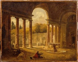 Fontána Pod Pórom — Hubert Robert