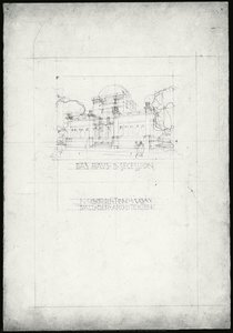 Building Of The Secession, Sketch For The Second Draft — Joseph Maria Olbrich