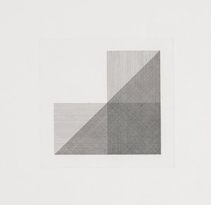 Untitled From Squares With A Different Line Direction In Each Half Square — Solomon Lewitt