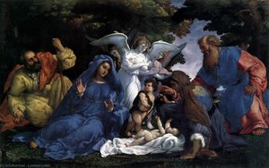 Holy Family With Angels — Lorenzo Lotto
