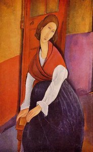 Jeanne Hébuterne Im Roten Schal — Amedeo Modigliani