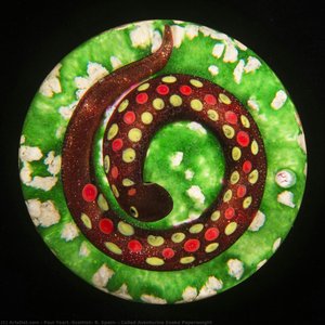 Coiled Aventurine Snake Paperweight