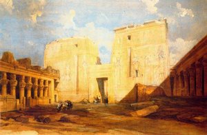 Philae, Temple Of Isis, The Court And The Second Pylon — David Roberts