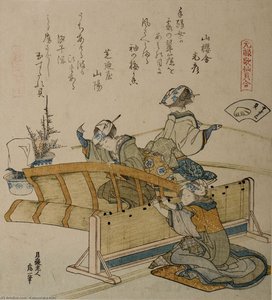 Making Bamboo Blinds — Hokusai