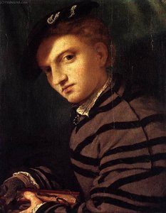 Young Man In A Striped Coat — Lorenzo Lotto